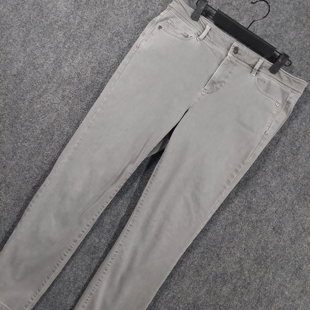 J. Jill Authentic Fit Slim Ankle Jeans Womens 10 Gray Light Wash Stretch Denim